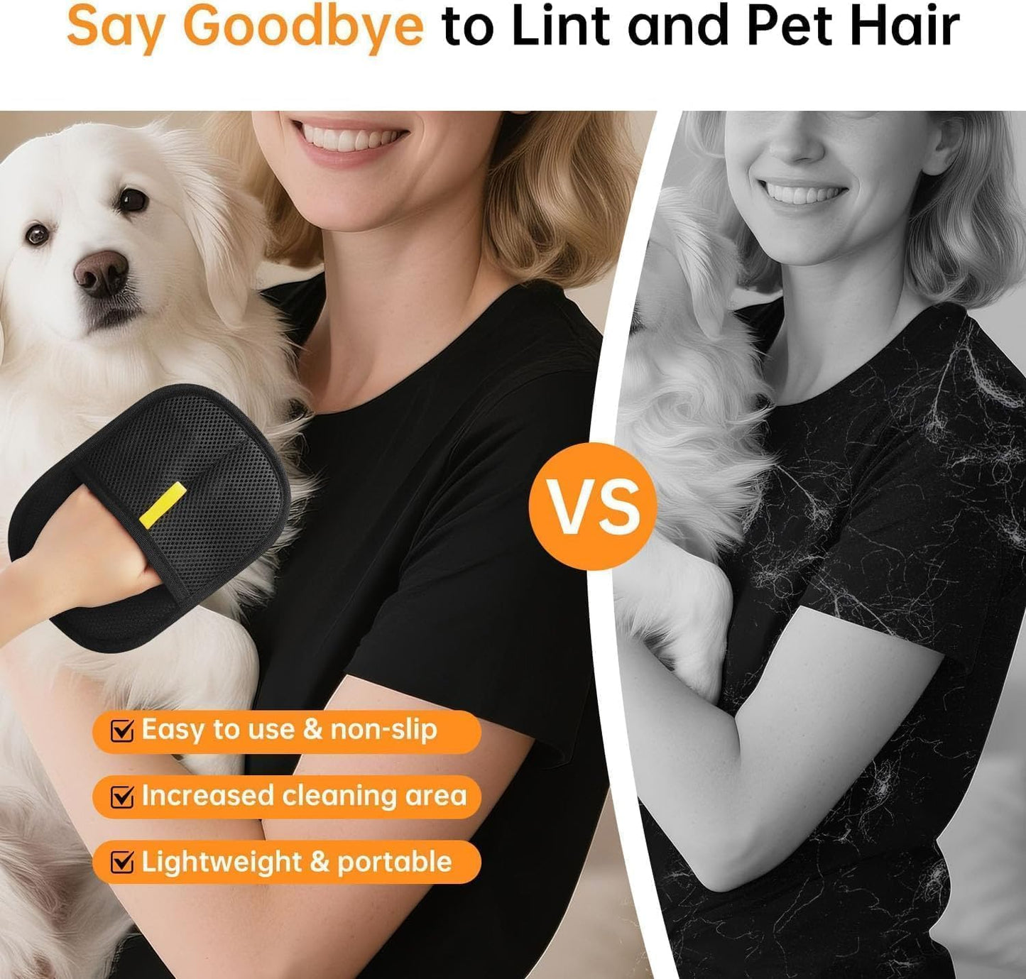 Premium Pet Hair Remover Grooming Glove