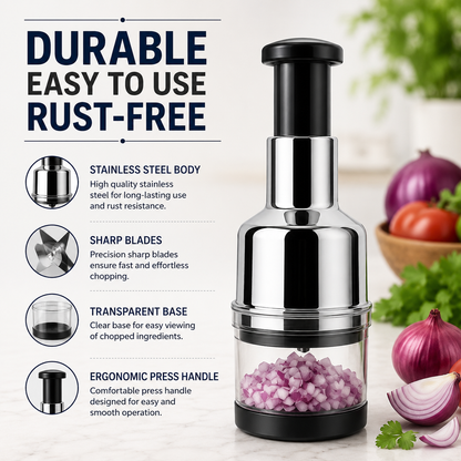 Manual Vegetable Chopper & Slicer for Kitchen