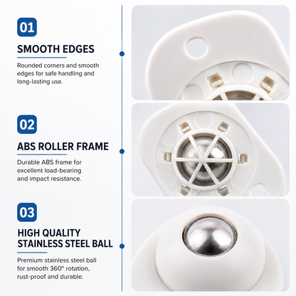 MoveEasy 360° Adhesive Mini Wheels (Pack of 4)