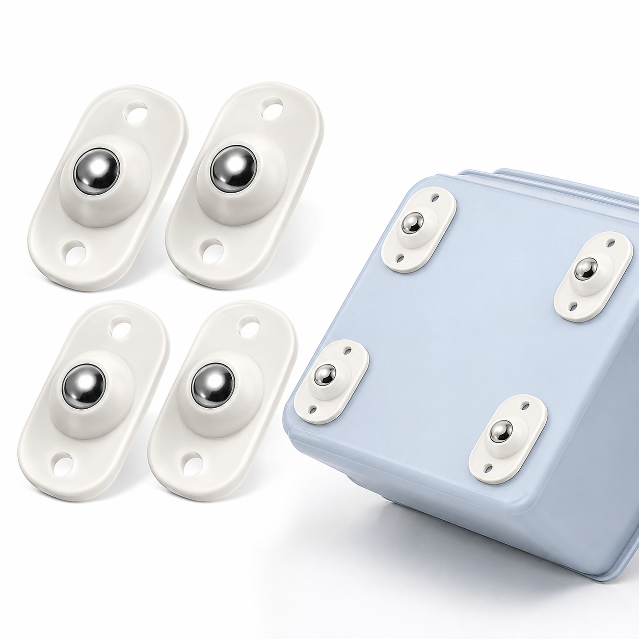 MoveEasy 360° Adhesive Mini Wheels (Pack of 4)