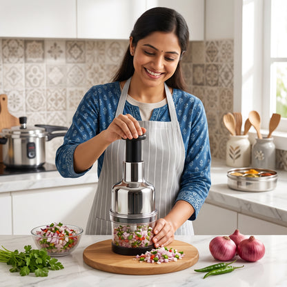 Manual Vegetable Chopper & Slicer for Kitchen